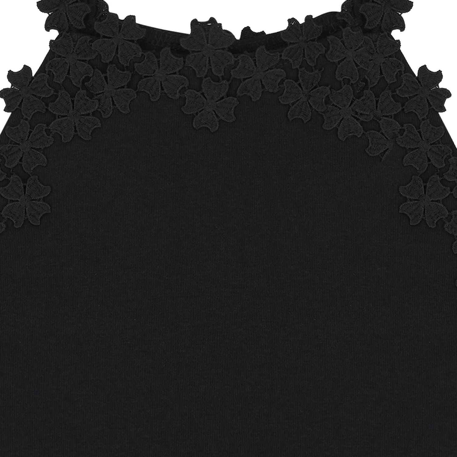 Girls Black Lace Top, 2, hi-res
