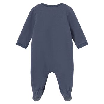 Baby Boys Navy Blue Dinosaur Babygrow