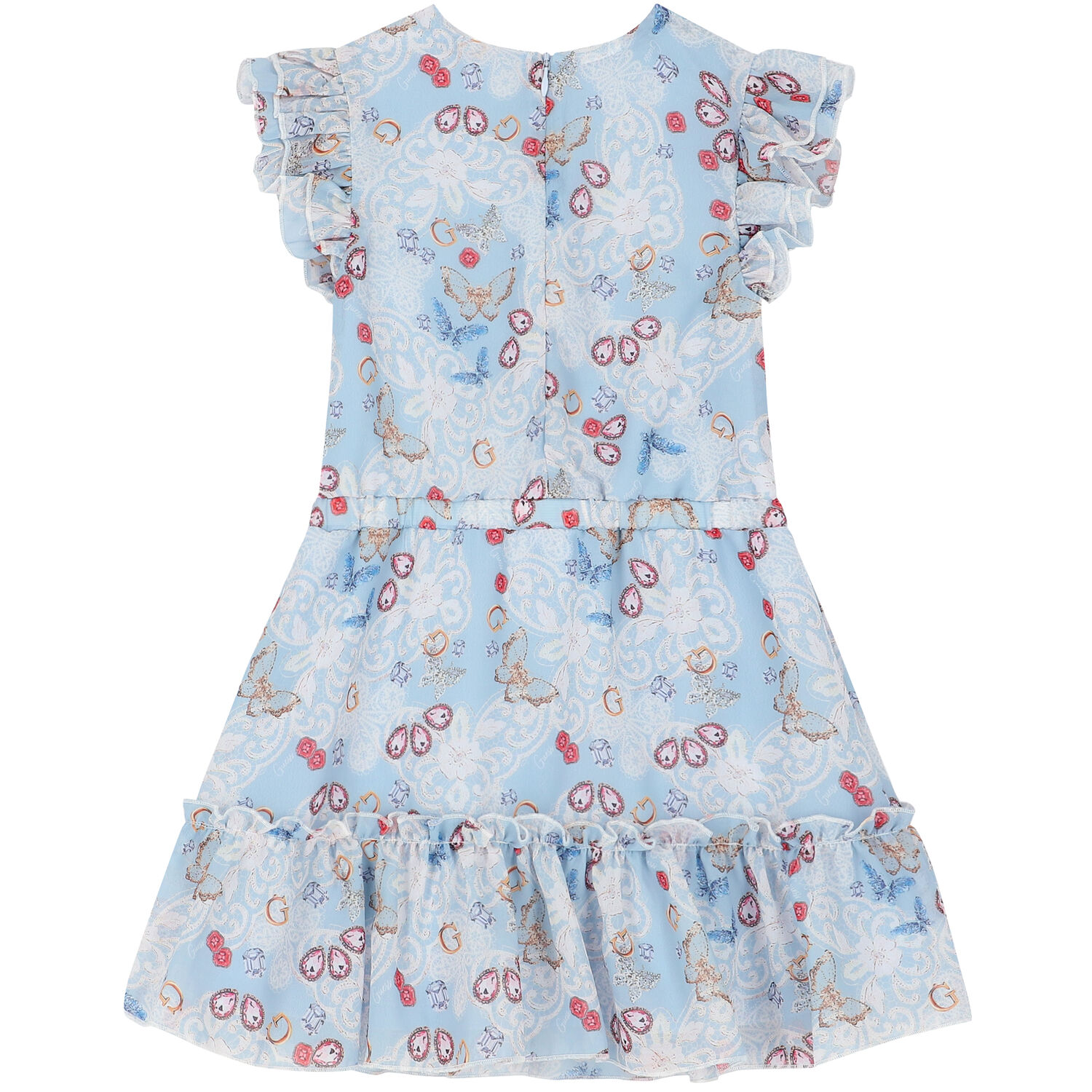Girls Blue Jewelry Dress, 2, hi-res image number null