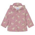 Younger Girls Pink Teddy Bear Rain Coat, 1, hi-res