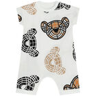White Thomas Bear Baby Romper, 1, hi-res