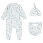 Baby Boys White & Blue Babygrow Gift Set , 1, hi-res