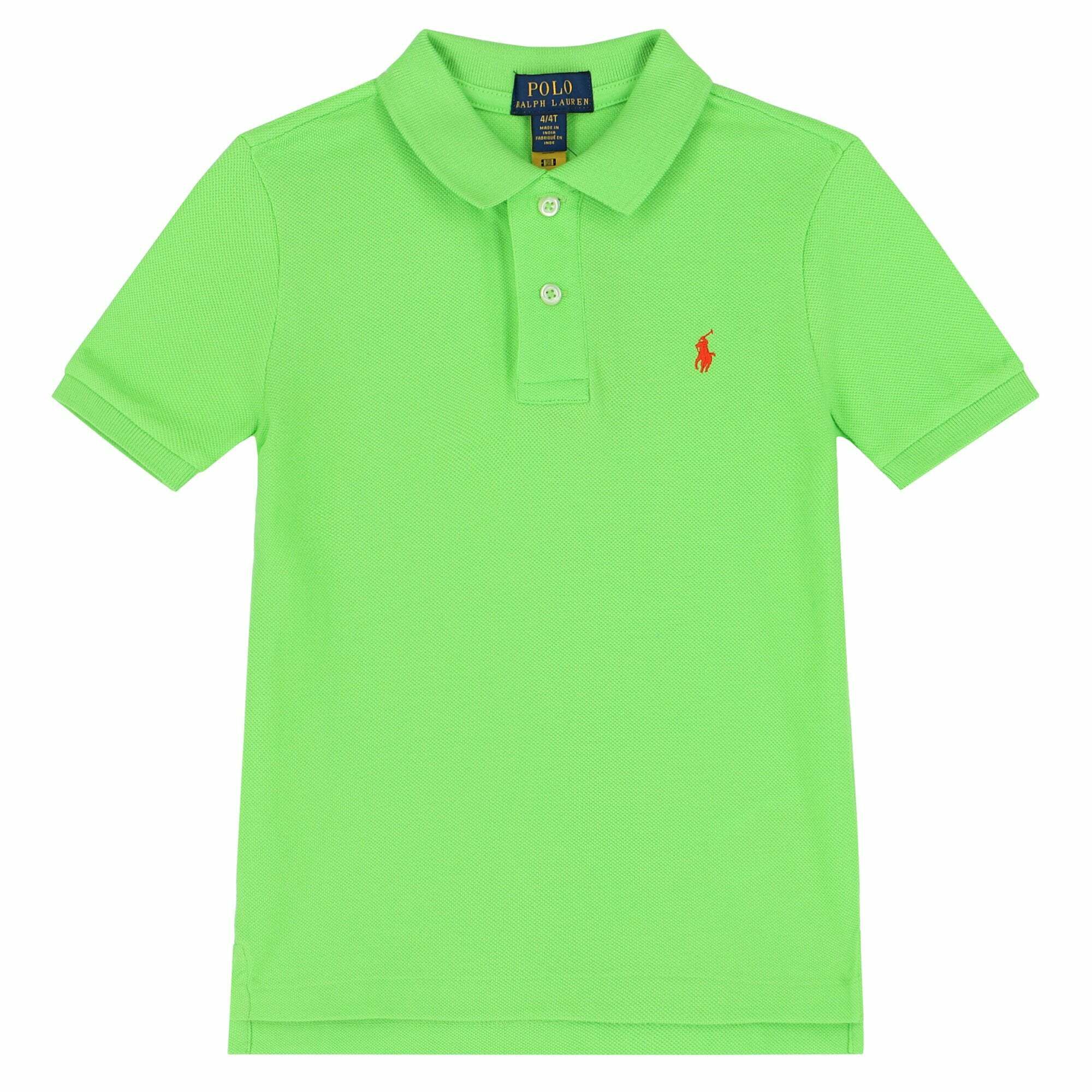 Ralph Lauren Boys Green Logo Polo Shirt Junior Couture UAE