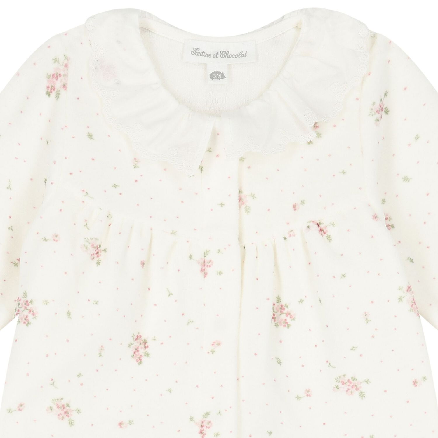 Girls Ivory Floral Babygrow, 1, hi-res image number null