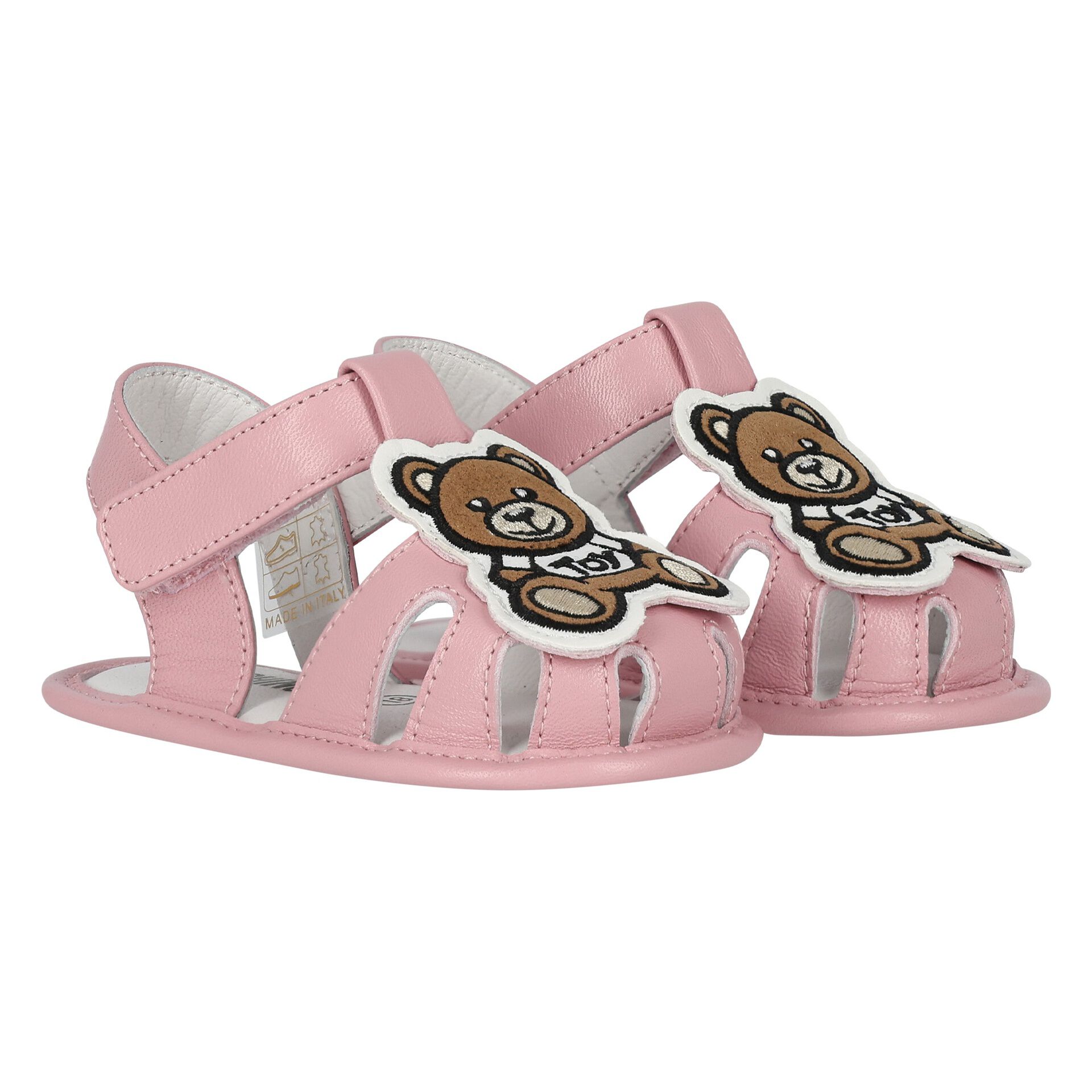 Moschino Baby Girls Teddy Bear Logo Sandals Junior Couture UAE