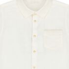 طقم شورت مخطط للأولاد باللونين العاجي والبيج, 1, hi-res