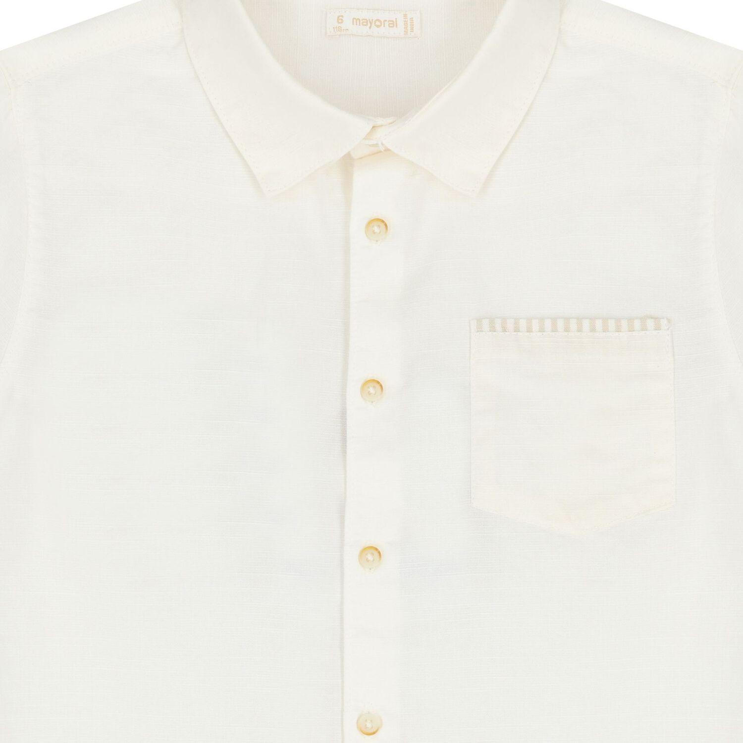 طقم شورت مخطط للأولاد باللونين العاجي والبيج, 1, hi-res