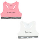 حمالة صدر باللون الأبيض والوردي للبنات (قطعتين), 1, hi-res