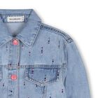 Girls Blue Denim Rhinestones Jacket, 1, hi-res
