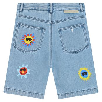 Boys Blue Sun Denim Shorts