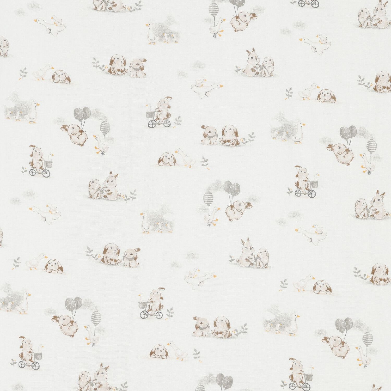 بطانية بطبعة أرنب باللون الأبيض, 3, hi-res