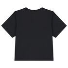 طقم شورت أسود للأولاد بشعار, 1, hi-res