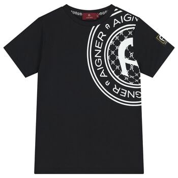 Boys Black Logo T-Shirt