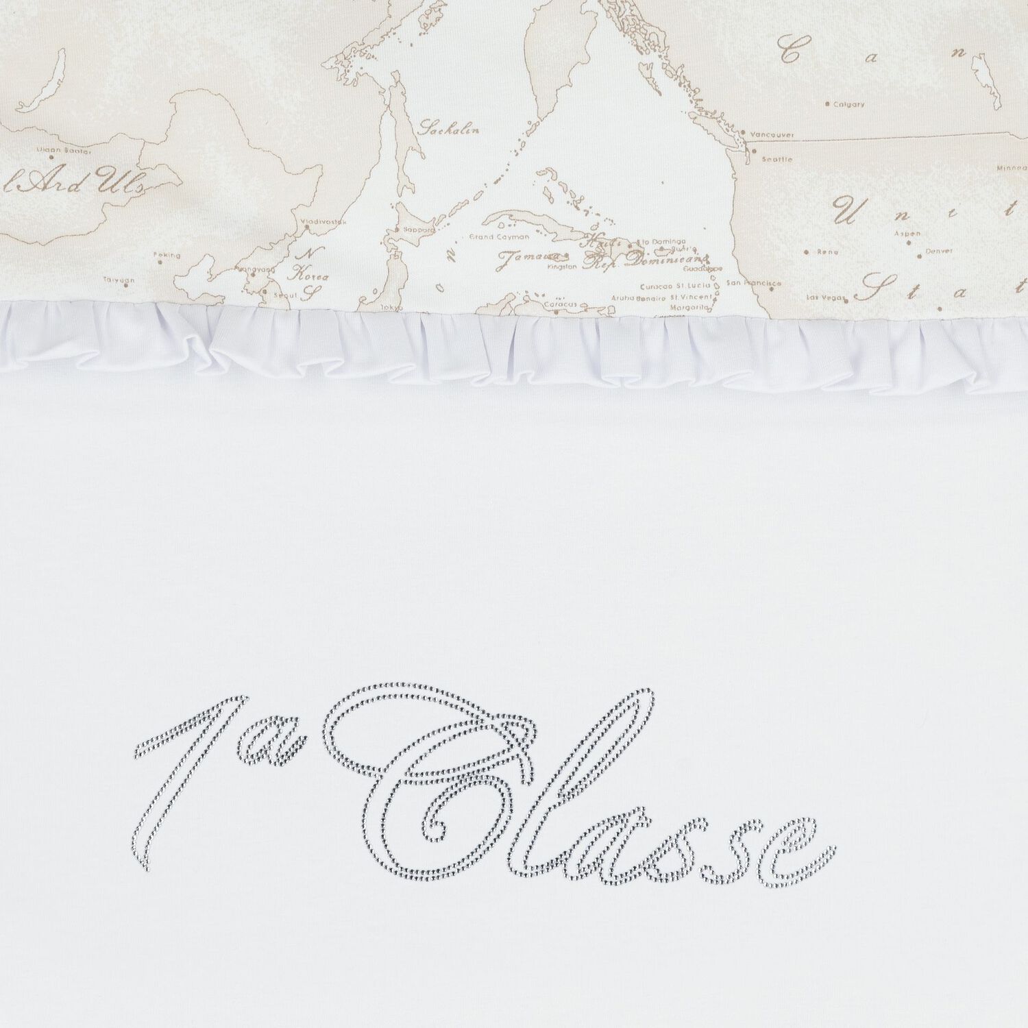 عش باللون أبيض وبيج مزين بشعار للرضع, 1, hi-res