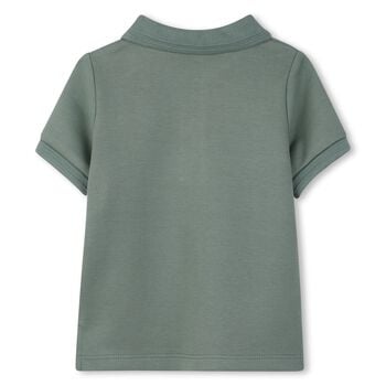 Younger Boys Green Logo Polo Shirt