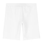 Boys White Logo Shorts, 2, hi-res