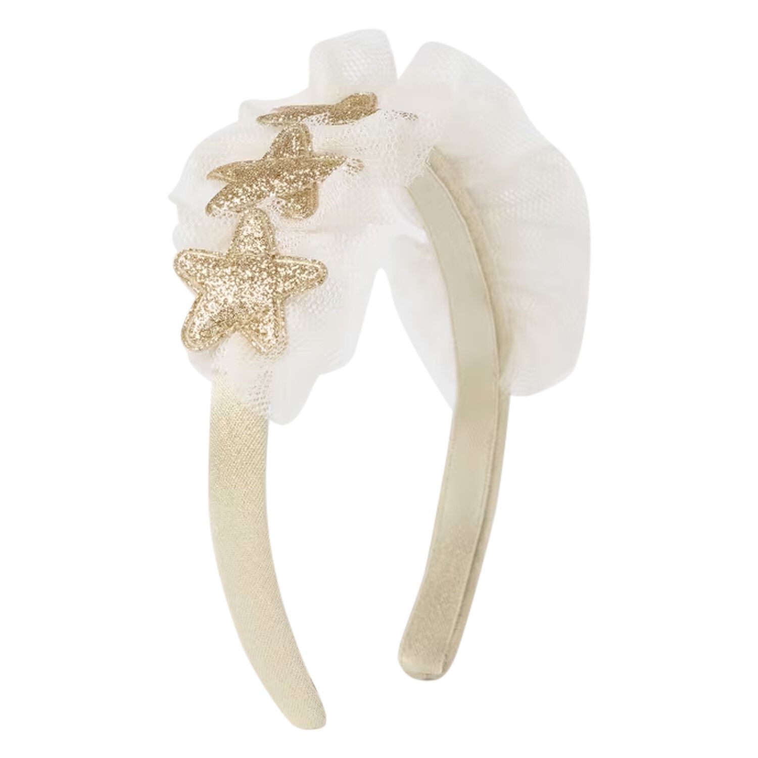 Girls Gold Stars Headband, 1, hi-res