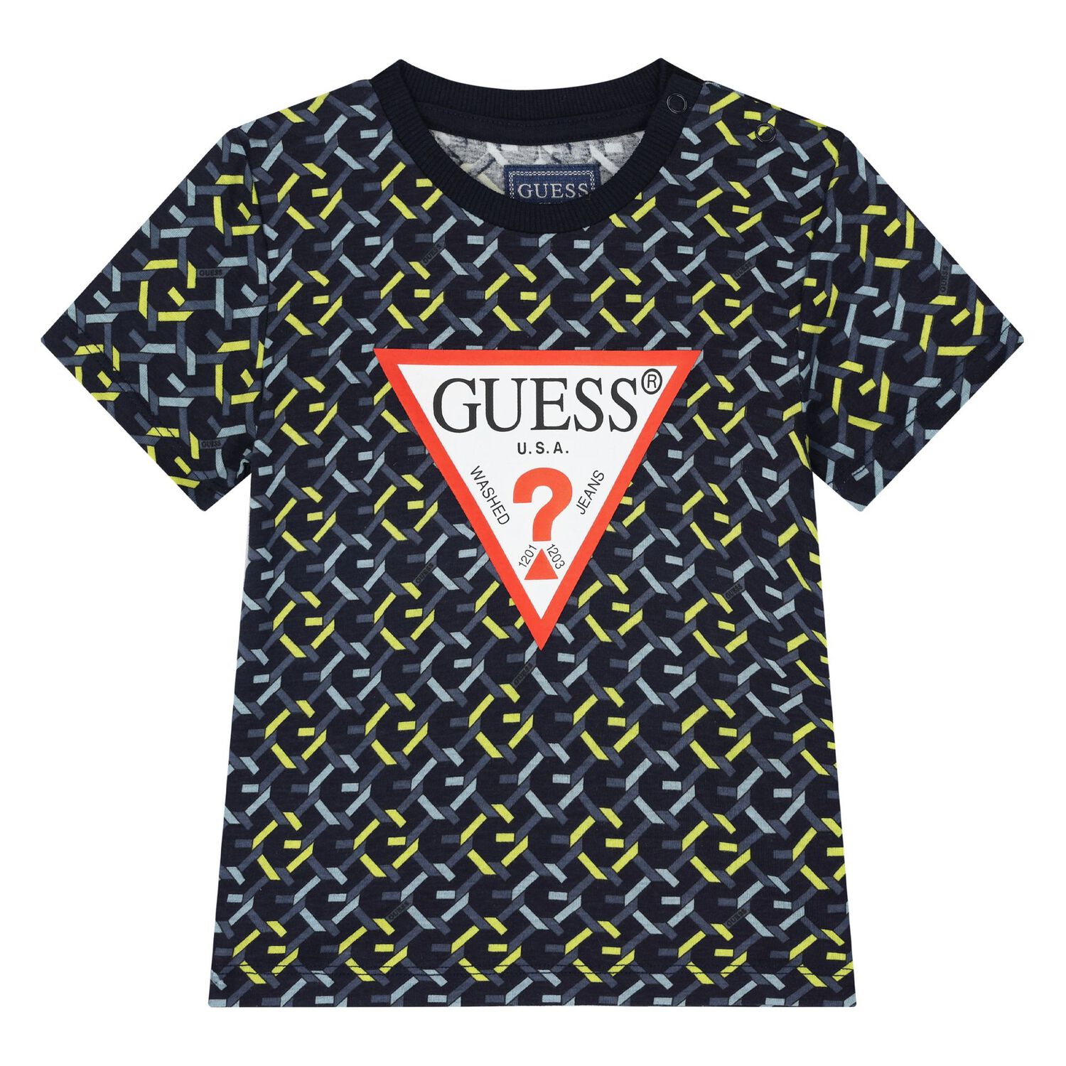 Younger Boys Navy Blue Logo Shorts Set, 1, hi-res