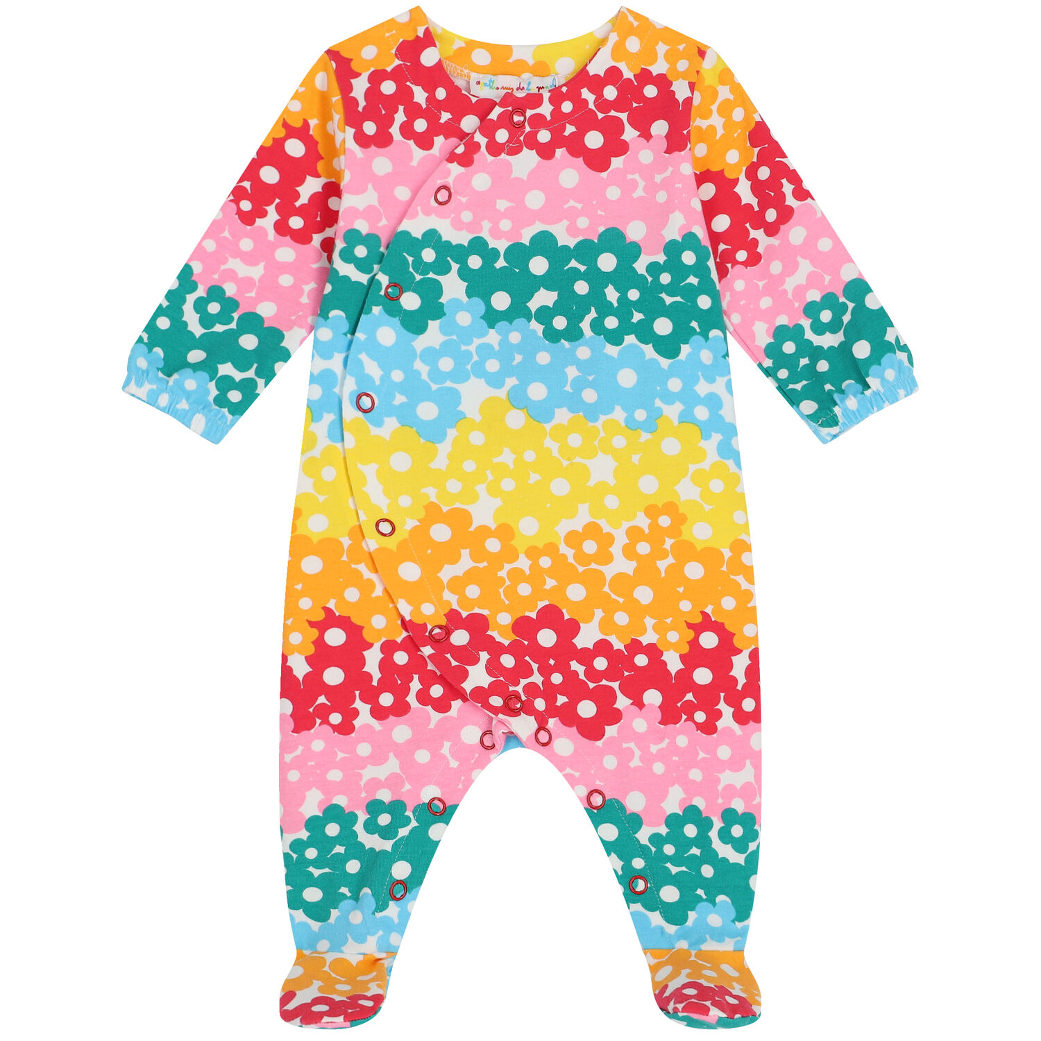 Baby Girls Multi-Colored Floral Babygrow, 1, hi-res