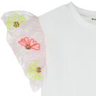 تيشيرت باللونين الأبيض و الوردي للبنات, 1, hi-res