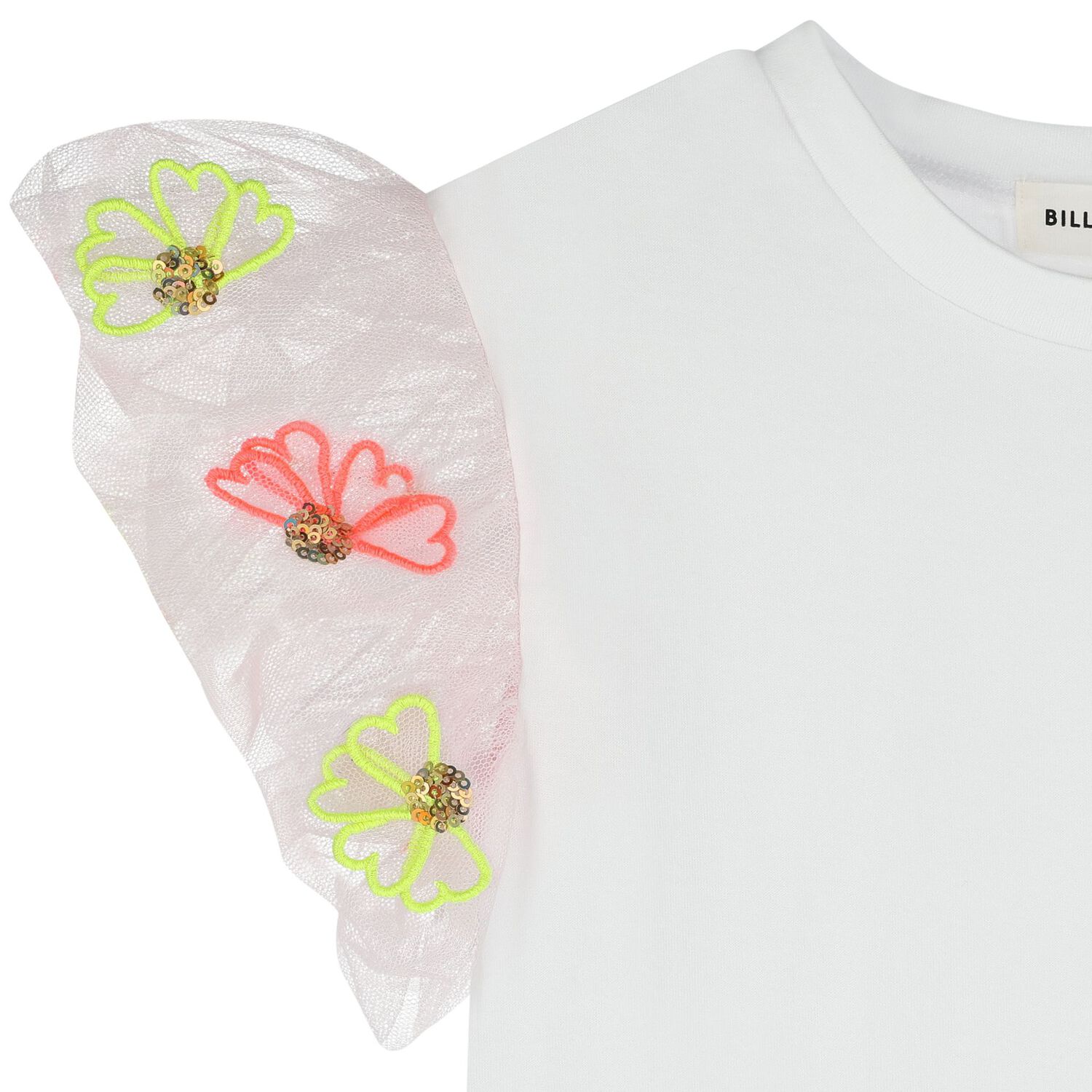 تيشيرت باللونين الأبيض و الوردي للبنات, 1, hi-res