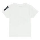 Younger Boys White Logo T-Shirt, 3, hi-res