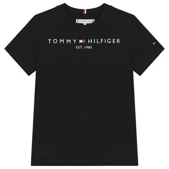 تيشيرت اولاد بالشعار باللون الاسود 