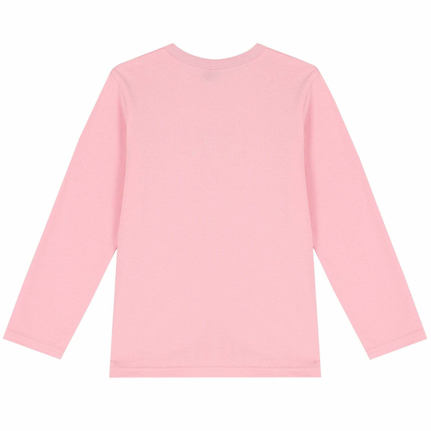 Girls Pink Logo Long Sleeve Top, 2, hi-res image number null