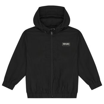 Black Logo Hooded Jacket