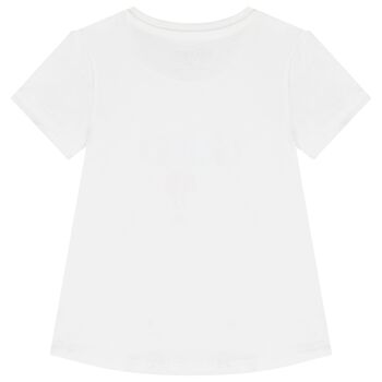 Girls White Logo T-Shirt