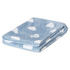 Baby Boys Blue Clouds Faux Fur Blanket, 2, hi-res