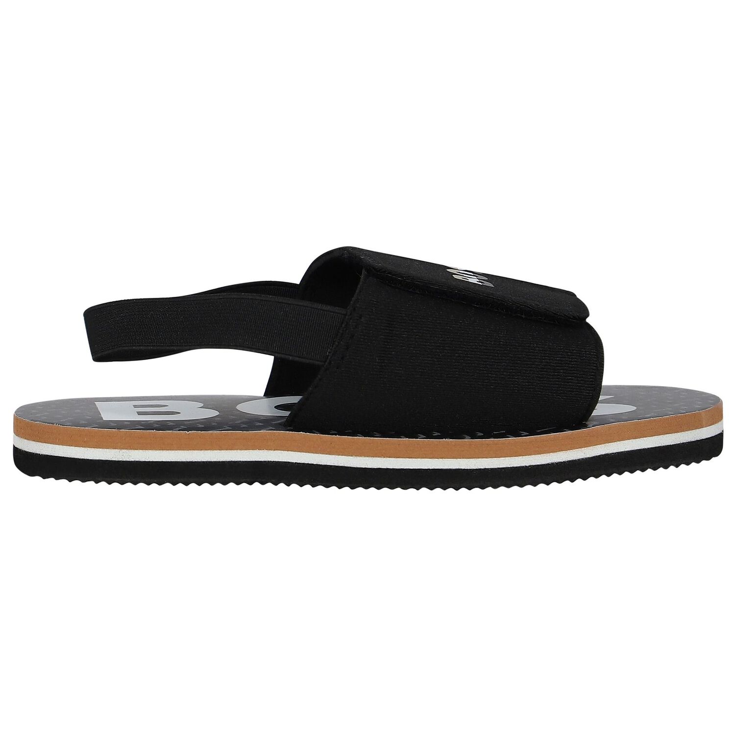 Boys Black Velcro Sandals, 1, hi-res image number null