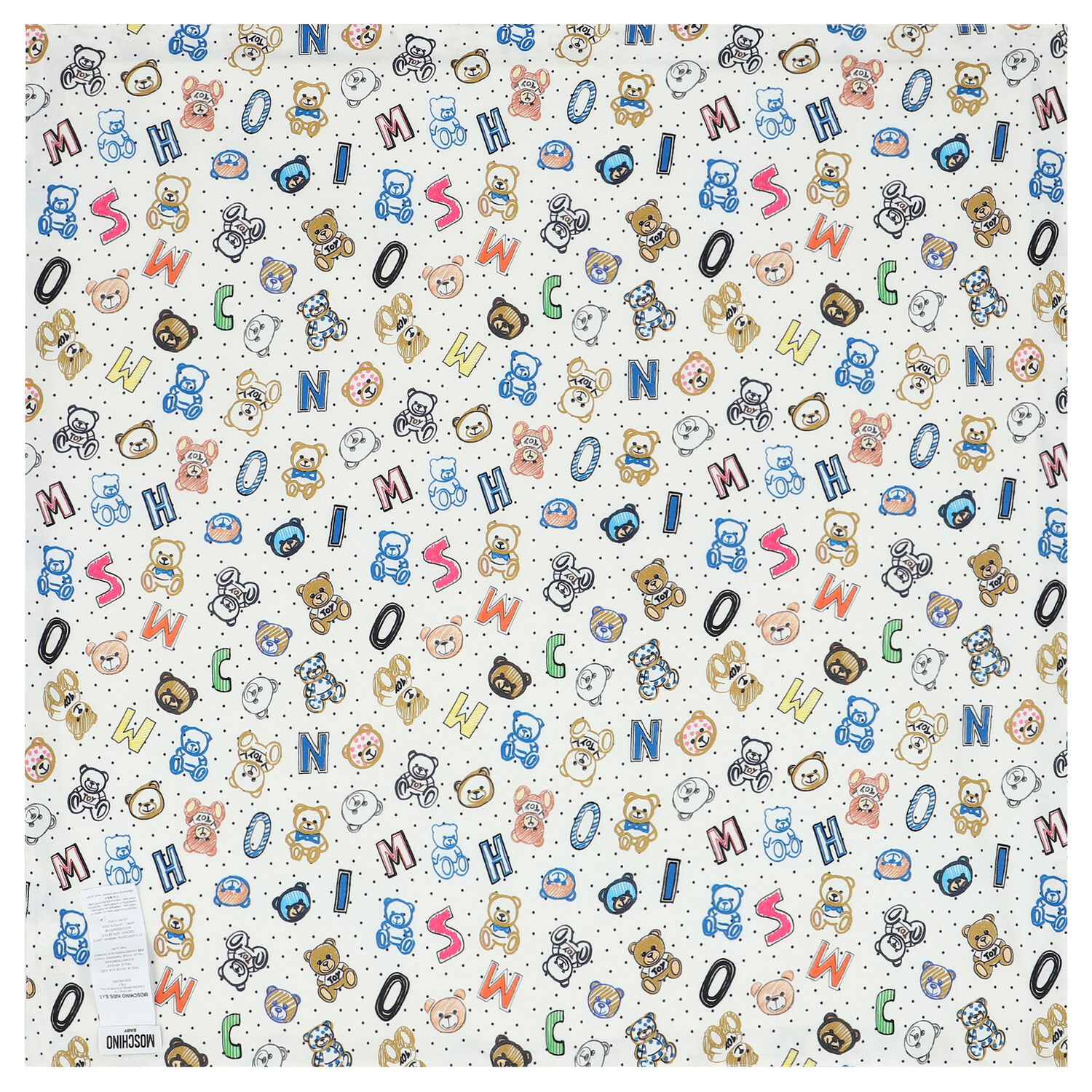 Ivory Teddy Bear Logo Baby Blanket, 1, hi-res image number null