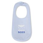 طقم هدايا ملابس أطفال أولاد أزرق اللون بشعار العلامة, 1, hi-res