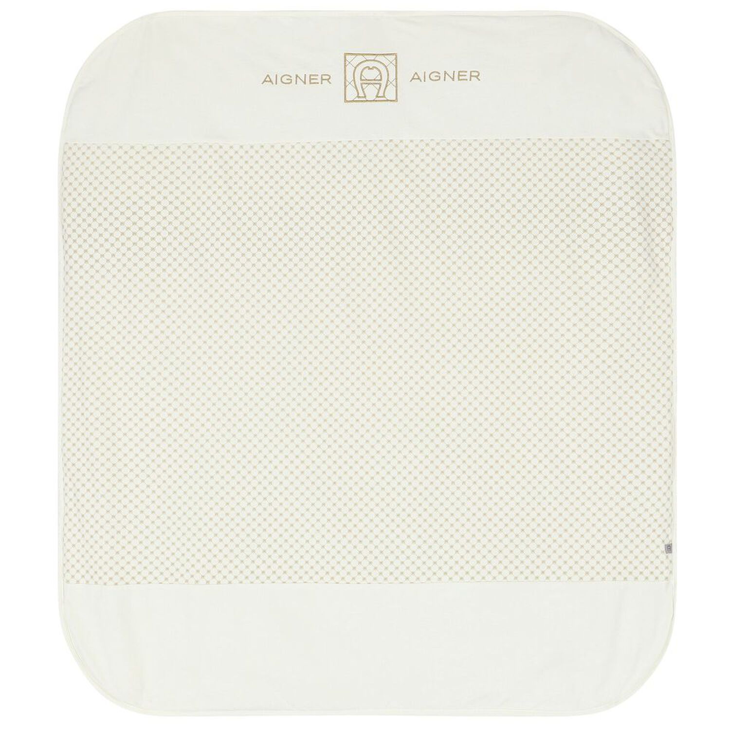 طقم أفرول بالشعار باللون العاجى والذهبى, 1, hi-res