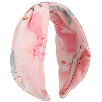 Girls Pink Floral Hairband