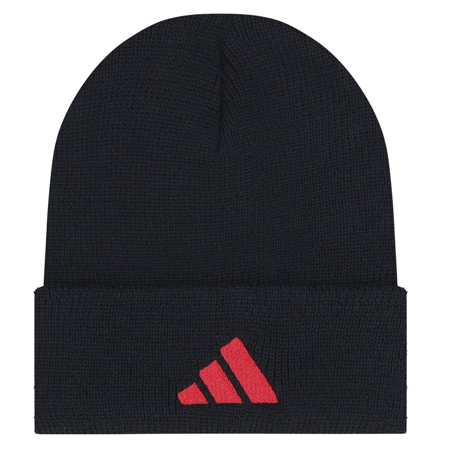 Black & Red Logo Beanie Hat, 1, hi-res