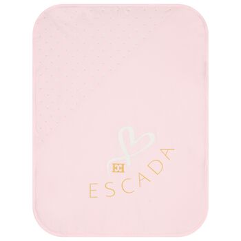 بطانية بنات بطبعة قلب باللون الوردي