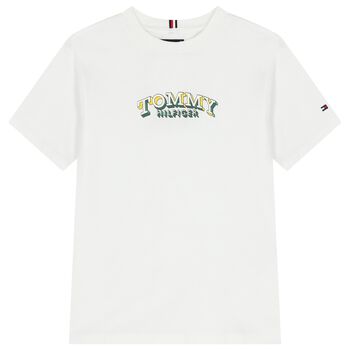 Boys White Logo T-Shirt