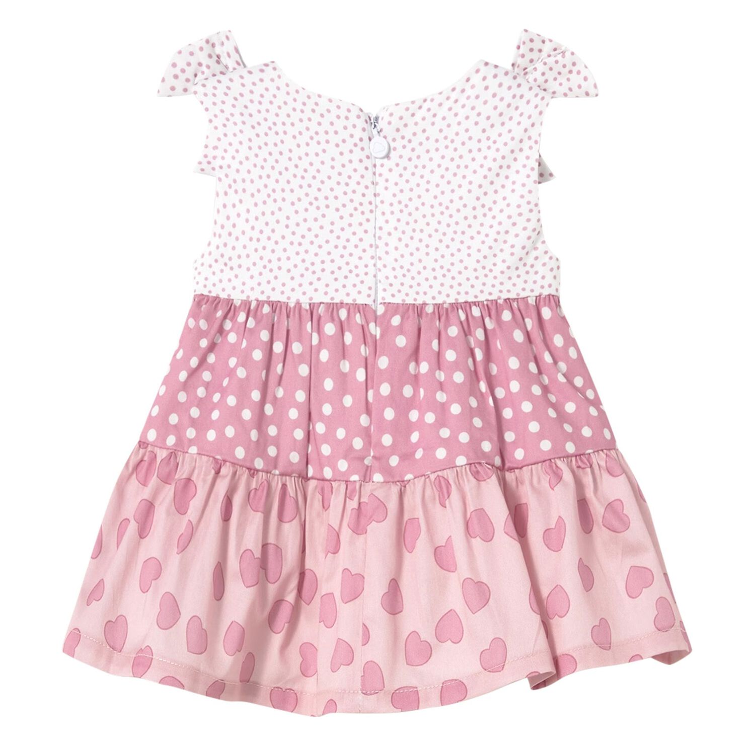 Baby Girls Pink & White Dress, 1, hi-res image number null