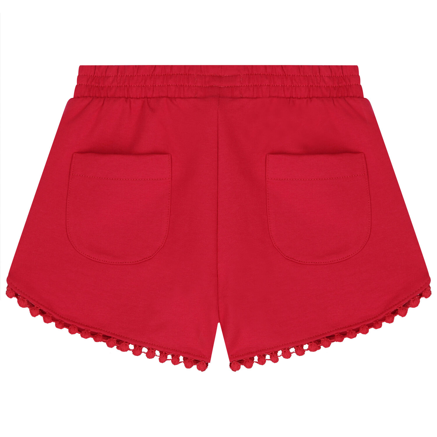 Girls Pink Cotton Jersey Shorts, 2, hi-res