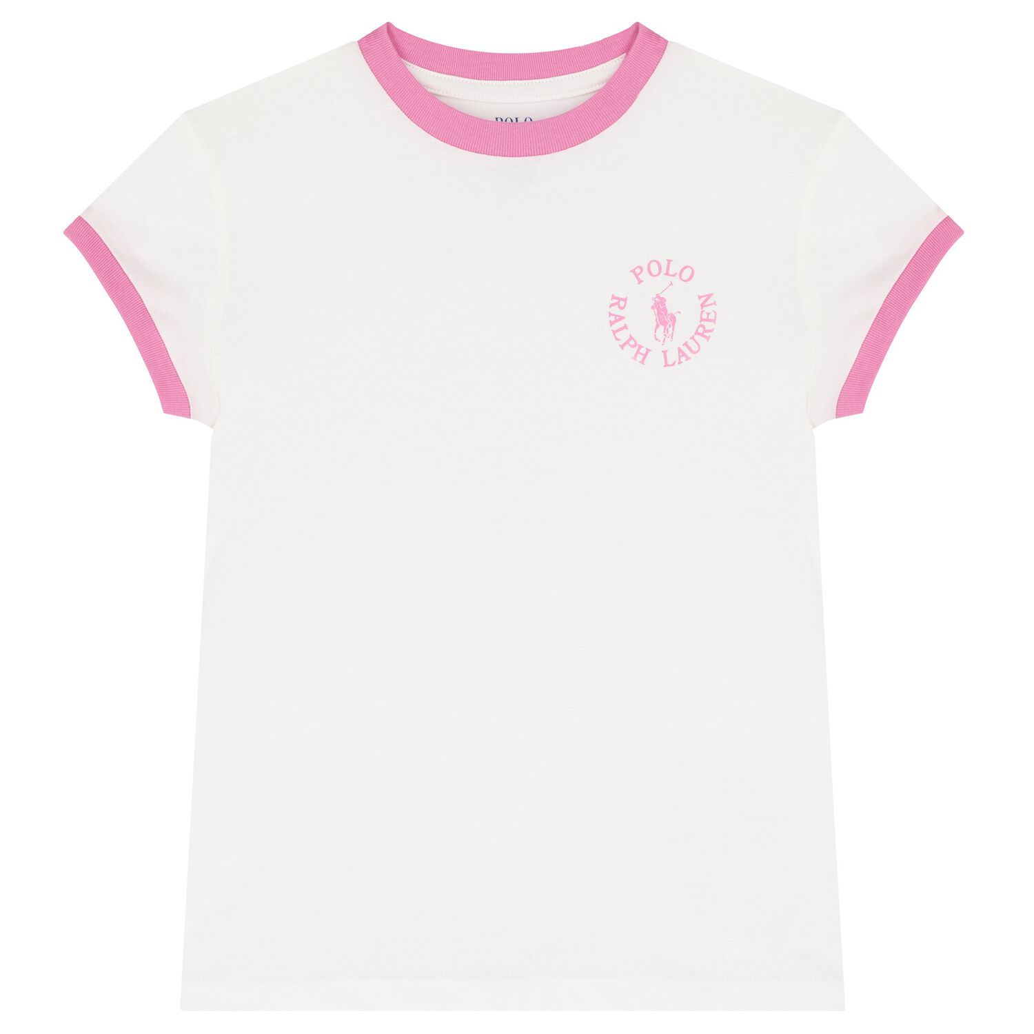 Girls White Cotton Logo T-Shirt, 1, hi-res