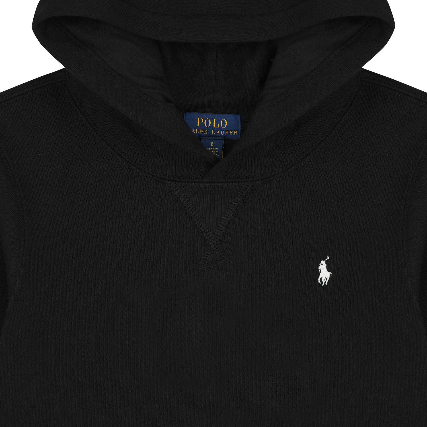 Boys Black Logo Hooded Top, 1, hi-res image number null