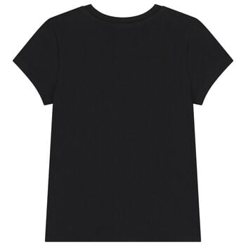 Girls Mini Me Black Logo T-Shirt