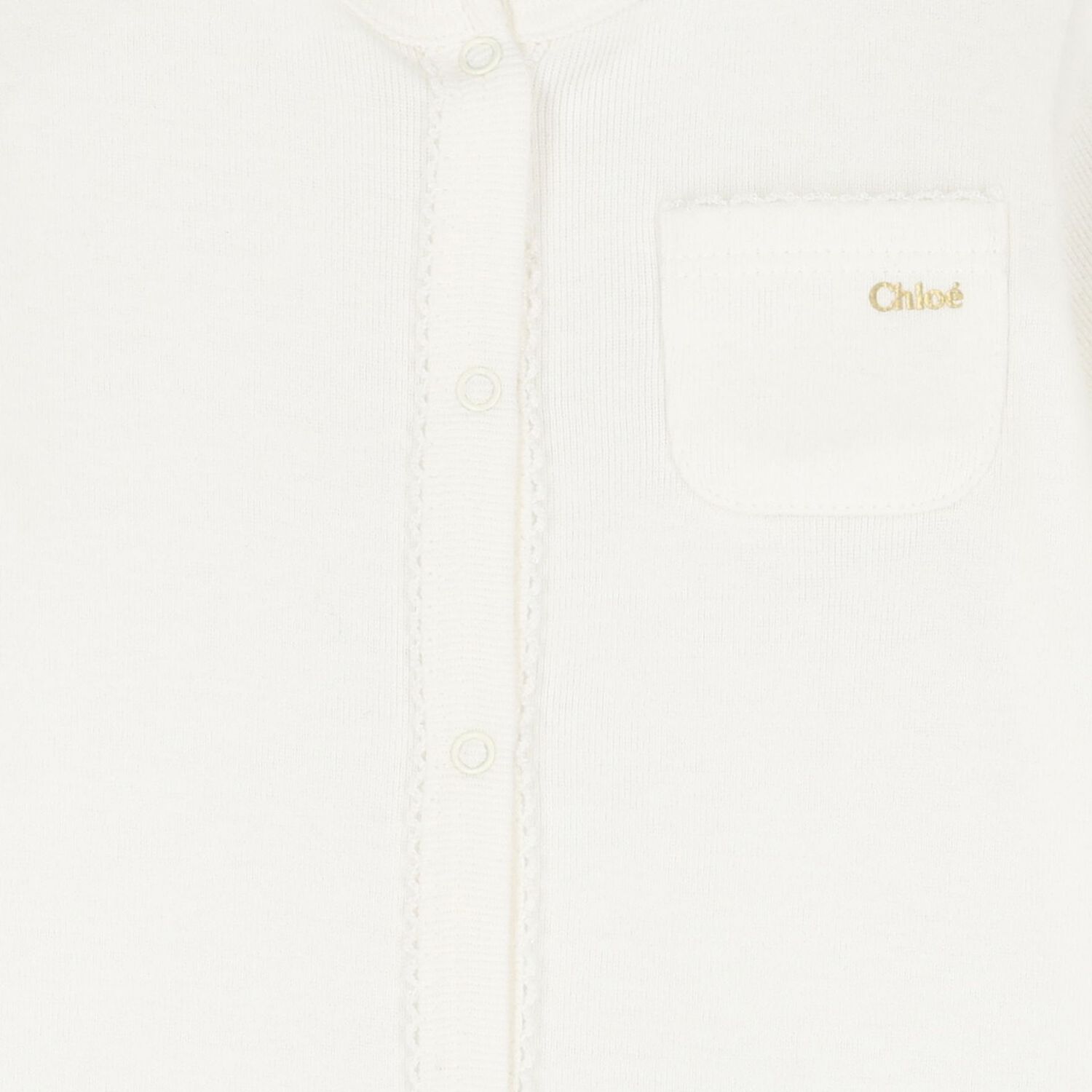 طقم بنات هدايا أفرول بالشعار باللون العاجي, 1, hi-res