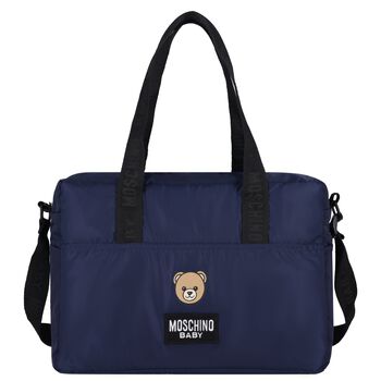 Navy Blue Teddy Bear Baby Changing Bag