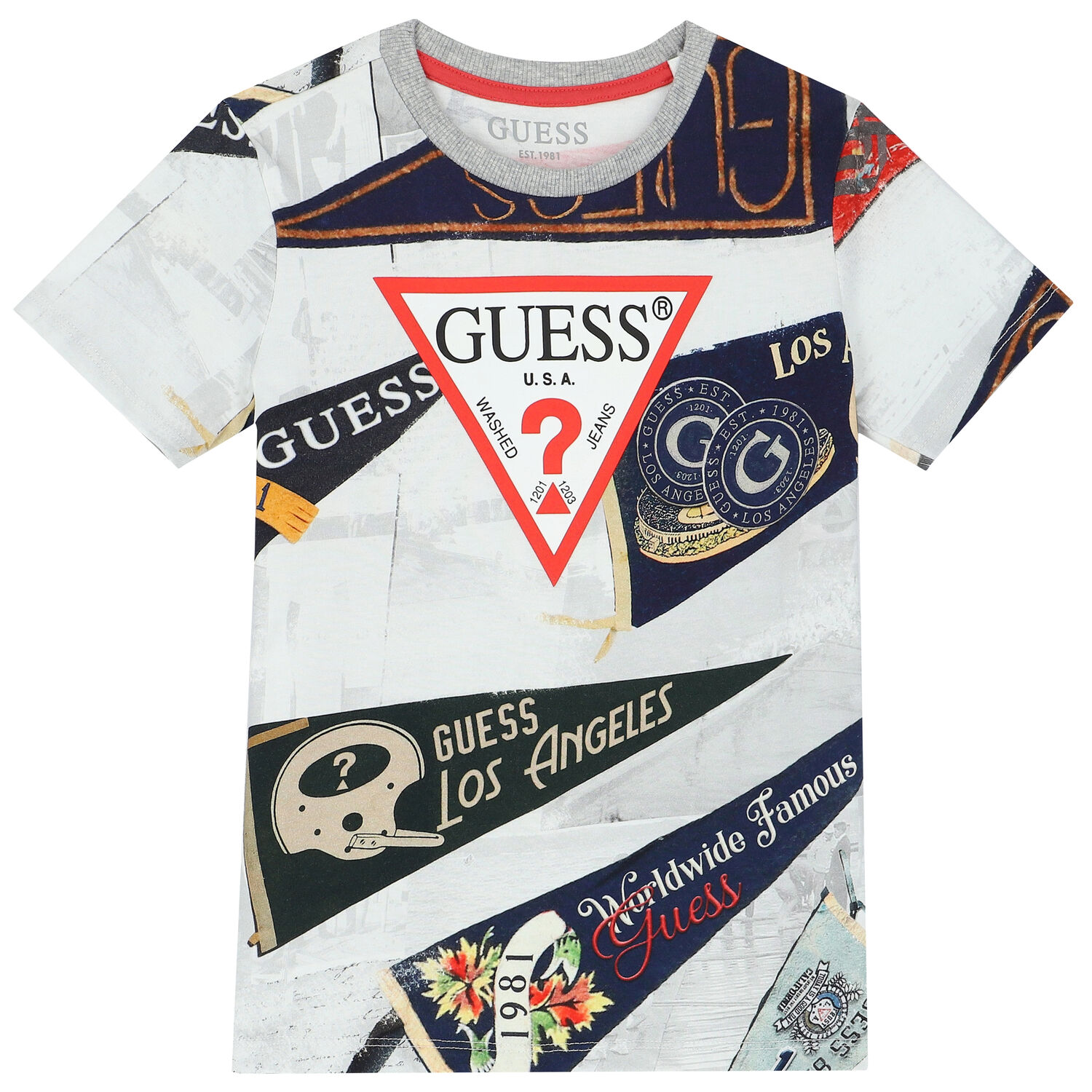 Boys White Logo T-Shirt, 2, hi-res