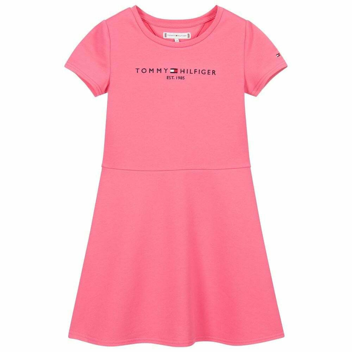 Girls Pink Logo Dress, 3, hi-res