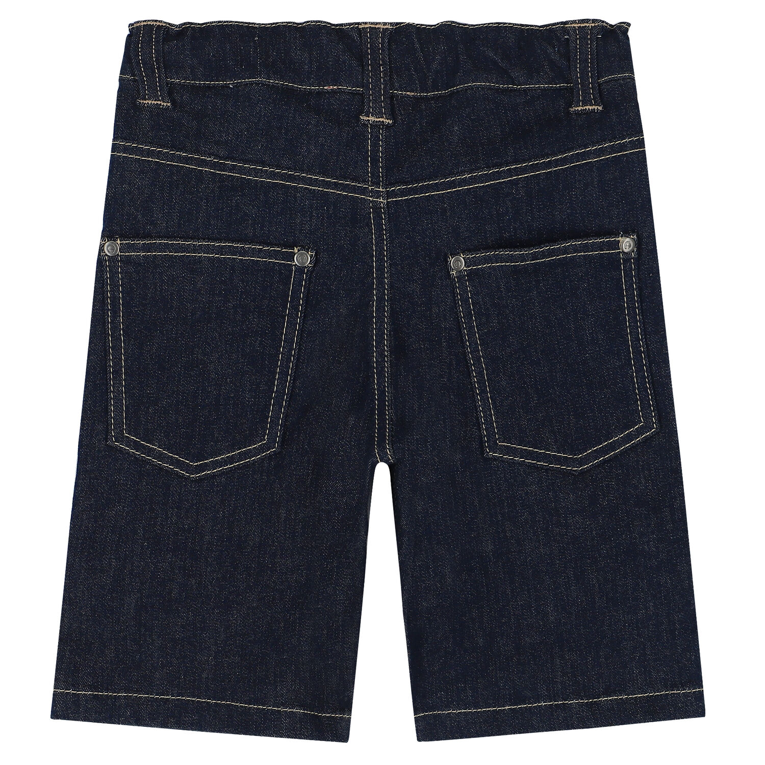 Boys Navy Logo Denim Shorts, 1, hi-res image number null
