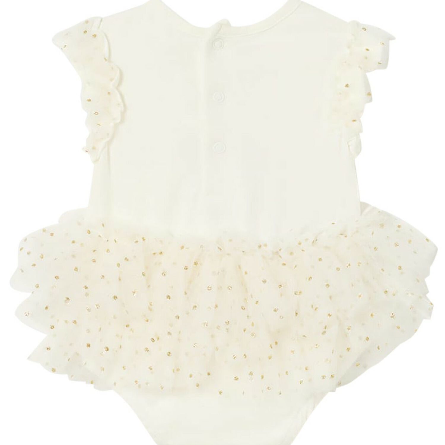 Baby Girls Ivory Tulle Bodysuit, 1, hi-res